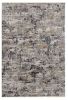 8' X 11' Grey Machine Woven Abstract Splatter Indoor Area Rug