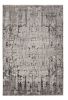 4' X 6' Ivory Grey Machine Woven Shrank Abstract Industrial Style Indoor Area Rug