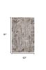 5' X 8'  Beige Or Grey Abstract Transitional Indoor Area Rug