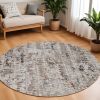 8' Blue Gray Round Area Rug