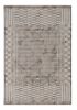 4' X 6' Beige Machine Woven Shrank Abstract Lines Design Indoor Area Rug