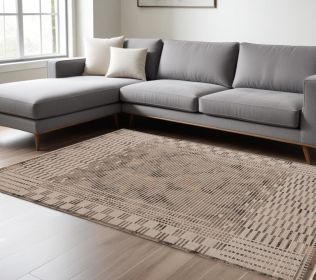 94 X 130 Natural Polyester Rug