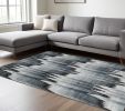 94 X 130 Blue Ivory  Polypropylene Rug