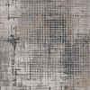 7' X 10' Ivory Grey Machine Woven Abstract Scratch Indoor Area Rug