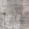 7' X 9' Grey Or Brick Abstract Design Indoor Area Rug