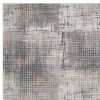 7' X 9' Grey Or Brick Abstract Design Indoor Area Rug