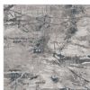 7' X 10' Grey Teal Machine Woven Abstract Splatter Indoor Area Rug