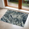 3' X 5' Grey Polypropylene And Polyester Rug