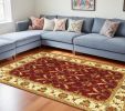 94" X 118" Red Or  Ivory  Polypropylene Rug