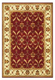 94" X 118" Red Or  Ivory  Polypropylene Rug