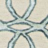 8' Silver Ivory Hand Tufted Vermicular Indoor Runner Rug