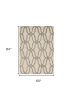 5' X 7' Silver Ivory Hand Tufted Vermicular Indoor Area Rug