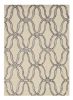 5' X 7' Silver Ivory Hand Tufted Vermicular Indoor Area Rug