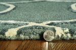 9' X 13' Charcoal Wool Handmade Area Rug