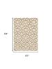 5' X 7' Beige Hand Tufted Geometric Indoor Area Rug