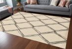 9' X 13' Cream Wool Handmade Area Rug