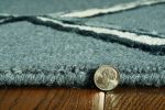 8' Gray Wool Handmade Runner Rug