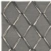 5' X 7' Charcoal Silver Hand Tufted Geometric Diamond Pattern Indoor Area Rug