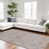 94 X 130 Ivory Or Silver Polypropylene Or Polyester Rug