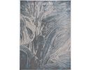 3' X 5' Silver Or Blue Abstract Brushstrokes Area Rug