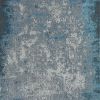 3' X 5' Blue and Silver Abstract Area Rug