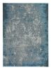 79 X 114 Silver Or  Blue Polypropylene Or Polyester Rug