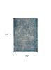 79 X 114 Silver Or  Blue Polypropylene Or Polyester Rug