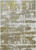 5' X 8' Ivory Or Gold Abstract Brushstrokes Indoor Area Rug