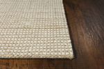 7' X 10' Ivory Hand Woven Wool And Jute Indoor Area Rug