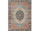 7' X 12' Blue Hand Woven Traditional Medallion Indoor Area Rug