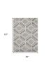 3' X 5'  Grey Polypropylene Rug