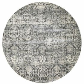 8' X 8' Gray Round Area Rug