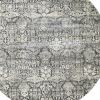 8' X 8' Gray Round Area Rug