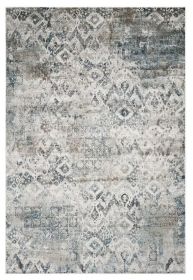 3' X 5' Teal Diamond Viscose Rug