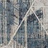 9' X 13' Greyor Blue Polyester Or  Viscose Rug