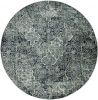 8' Gray Round Quatrefoil Area Rug