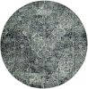 8' Gray Round Quatrefoil Area Rug