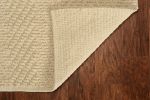 3' X 5' Ivory Herringbone Jute Area Rug