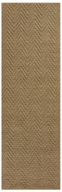 8' Natural Beige Hand Woven Herringbone Jute Indoor Runner Rug