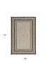 3' X 5' Grey Polypropylene Area Rug