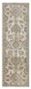 2' X 7' Ivory Sand Floral Vine Wool Indoor Runner Rug