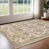 3' X 5' Ivory Wool Floral Vines Area Rug