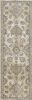 8' X 11' Ivory Sand Machine Woven Bordered Floral Vines Indoor Area Rug