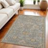 5' X 8' Sage Green Machine Woven Traditional Indoor Area Rug