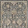 2' X 3' Gray Wool Medallion Area Rug