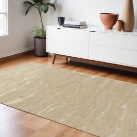 8' X 10' Beige Hand Tufted Abstract Indoor Area Rug