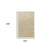 9' X 12' Beige Wool Hand Tufted Area Rug