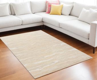 8' X 10' Ivory Wool Hand Tufted Area Rug