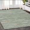 5' X 7' Seafoam Blue Hand Tufted Abstract Indoor Area Rug