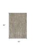 5' X 7' Sand Plain Wool Indoor Area Rug With Viscose Highlights